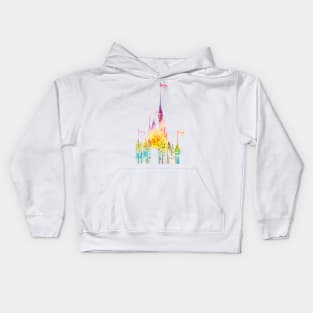 Watercolor Castle Kids Hoodie